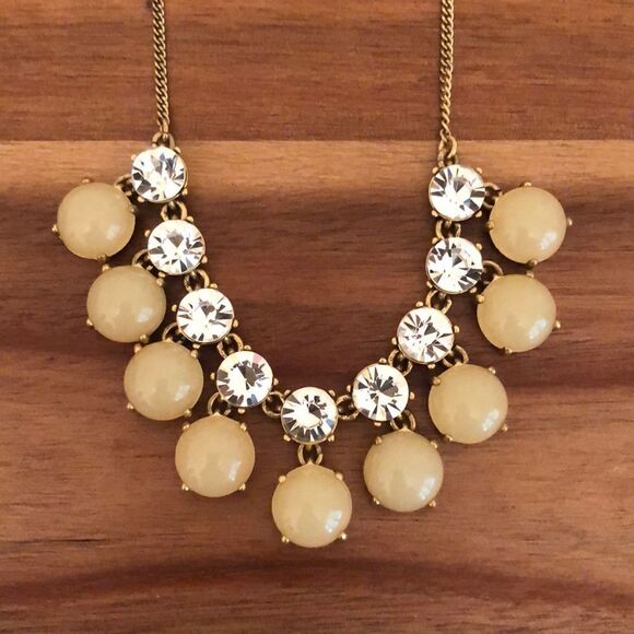 J.Crew | Cabochon and Crystal Statement Necklace | 19” Adjustable - Picture 1 of 3